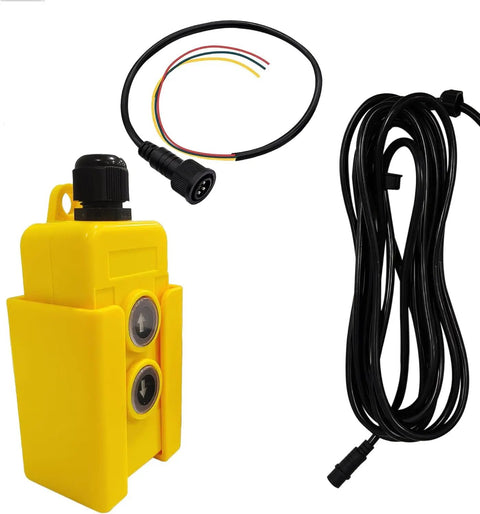 3 Wire 12V Remote Control Switch For Single Acting Hydraulic Pumps, Dump Truck Trailer Hoist Lift Gate Power Unit Controller