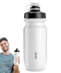 On The Go 550ml Leak Proof Bike Water Bottle With Hands Free Bite Valve, Reusable Cycling Flask shown with person holding it