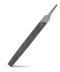 XAQISHIRE 6-inch flat file, medium-cut with double-cut teeth, high-carbon steel, single-hand tool, no handle.