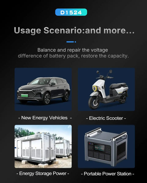 Battery Balancer 15A 24S Passive Equalizer for EV, E-Scooter, Energy Storage, and Power Station applications.