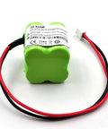 Four Point Eight Volt 400mAh NiMH Battery Pack Replacement for Emergency Exit Light Five Pack. Green battery with plug leads.