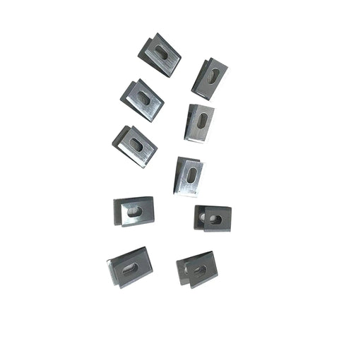 Spare U blades for U Type Blade Wheeled Groover For PVC Vinyl Floor Grooving And Slotting, metal pieces with central slots visible