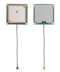 Front and back view of a Six Pack GY-NEO6MV2 Neo-6M GPS Module for Drones and DIY Projects, featuring ceramic antenna and cable.