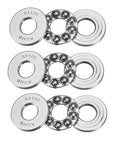 Hella Durable 51100 Thrust Ball Bearings 10Mm Bore 24Mm Outer Diameter 9Mm Chrome Steel with smooth surfaces in pack of 3.