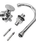 Fauitay Foot Pedal Faucet Hands Free Kitchen Faucet with Touchless Foot Control Valve for Standard Kitchen Sinks chrome components and fittings