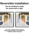 Angled Doorbell Mount Compatible With E340 Security Video Doorbell, 70 Degree Adjustable Bracket, shown in left and right positions