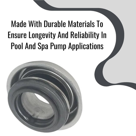 Pool and spa pump shaft seal, 5/8 inch, replacement for PS-1000/AS-1000, metal housing with rubber seal, front view