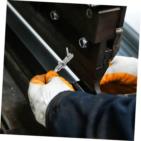 Top Shelf Handle Indexing Lock With Hella Secure Plunger Spring Latch Pin And Zero Hassle Safety Locking Mechanism For Heavy Duty Tools used in a workshop.