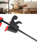 Heavy Duty Pipe Clamp For Woodworking With One Handed Trigger Quick Release And High Hardness Resin And A3 Steel Construction