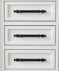 10 Pack 5 Inch Black Cabinet Drawer Pulls Zinc Alloy 128mm Kitchen Dresser Handles For Cabinets Drawers Wardrobes Cupboards Closet Doors