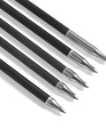 Close-up of 12 Pack Steel Archery Field Points for Target Practice, metal tips with 8mm OD and 4mm screw for 6.2mm shafts