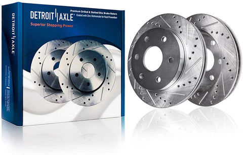 Beefed Up Front Wheel Bearing Hubs Brake Kit With Disc Rotors And Ceramic Pads For Chevy GMC Silverado Sierra 1500 Replacement