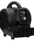 Air Mover Blower Fan 2000 CFM, One Third HP Workhorse Carpet Dryer With Timer, 3 Speed Settings, 4 Adjustable Angles, Stackable Design, Black