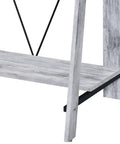 Close-up of sleek metal ladder base of Rock Solid Adjustable Height Standing Computer Desk With Integrated Usb Charging Ports.