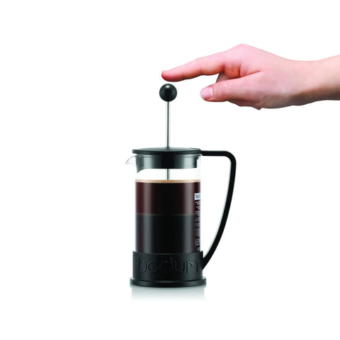 12 Ounce Brazil French Press Coffee Maker With High Heat Borosilicate Glass Carafe And Black Handle For Rich Smooth Brews And Easy Pour At Home Barista Grade Brew