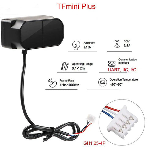LiDAR Module For Drones And Robotics With 12 Meter Range IP65 Waterproof And Flexible UART I2C IO Interfaces For Pixhawk Arduino