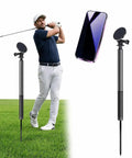 Golf Swing Monopod Selfie Stick With Ground Spike Phone Holder and Swing Analyzer Adjustable 11.61 to 47.63 Inch Tripod for Recording Swings