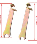2-Pack 2-In-1 Vent Duct Wrenches Set With 135mm And 155mm Galvanized Flange Duct Clamps Hook And Angle Wrenches Clamp Lever Lock Tool