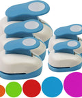 Five Size Circle Paper Punch Set 0.3 Inch, 0.6 Inch, 1 Inch, 1.5 Inch And 2 Inch For Scrapbooking, Crafting Tools