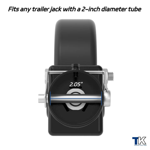 1500 Lb Trailer Jack Swivel Caster Replacement With Upgraded 6 Inch Spoked Wheel And Pin For 2 Inch Diameter Jack Tubes
