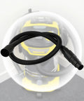 Professional 1M Flexible Dust Collection Hose And Adapter Kit For Karcher Vacuum shown against a vacuum cleaner background.
