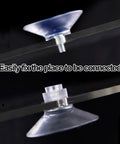 Heavy Duty 6 Piece Suction Cups With Metal Screw Threaded Rod, transparent suction cup with screw, ideal for secure mounting.