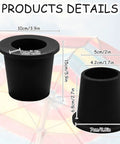 Two-Piece Patio Table Umbrella Hole Ring Plug Kit, Silicone Sleeve Stabilizer Cone Wedge For 2 To 2.5 Inch Holes, product dimensions.