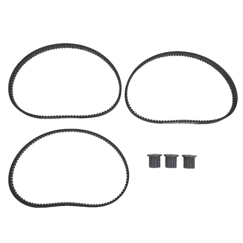 5M 15 Drive Synchronous Belt And Pulley Kit For High Drive Efficiency Power Transmission, three rubber belts and pulleys