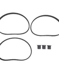 Top Tier Drive Synchronous Belt Pulley Kit 535-5M-15 With Premium Rubber Timing Belts For Rock Solid Power Transmission And Heavy Gear Replacement Sets That Keep Your Mech Systems Running Smooth As Butter, three black rubber belts and pulleys