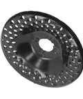 Rock Solid Spike Grinding Disc Multi Hole Shaping Wheel For Angle Grinder; black, steel, ventilation holes for rapid wood carving.