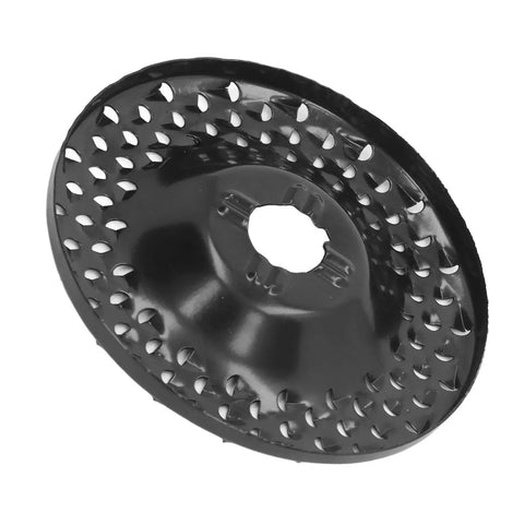 Rock Solid Spike Grinding Disc Multi Hole Shaping Wheel For Angle Grinder; black, steel, ventilation holes for rapid wood carving.