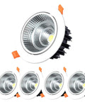 Upgrade Your Crib With Adjustable Gimbal LED Recessed Lights Featuring Baffle Trim For Pitched Vaulted Ceilings CRI 80 Plus 5W Banker Spots