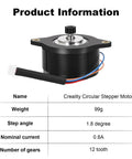 Beefed Up Extruder Motor For 3D Printers Low Noise Stepper With 0.8A Per Phase And 12 Tooth Gear High Torque Smooth Filament Feeding For K1 Max K1 Ender 3 V3 Series And K1 SE Plug And Play Compatibility, 99g circular stepper motor