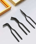 Three Piece Hand Seamer Set For Sheet Metal, Pro Grade Bending Pliers With Ergonomic Handles, 45 Degree And 90 Degree Pliers