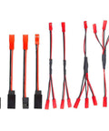 Y Harness Splitter Kit for RC Cars and Traxxas TRX-4, 8 Piece JST Adapters Set with various splitters and connectors.