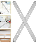 Two Pack Stainless Steel Corner Brackets For Tables And Chairs With Quick No Fuss Installation Silver Flat Angle Brace Plates