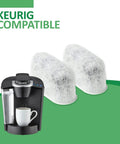 12 Pack Replacement Charcoal Water Filters For Single Serve Coffee Makers Compatible With 2.0 And 1.0 Models next to coffee maker