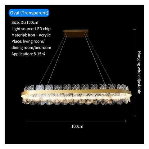 Nordic LED Round Frosted/Engraved Modern Pendant Light Remote Control Dimming for Living Room Bedroom Restaurant, 100cm, Iron and Acrylic.