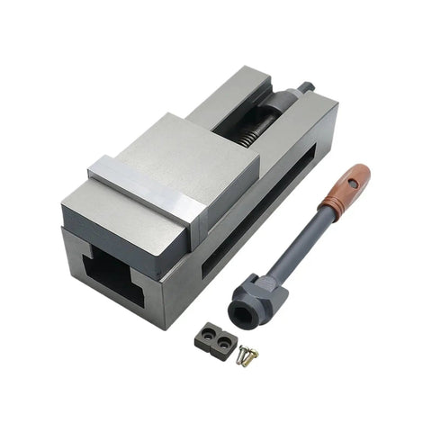 Built Tough Heavy Duty Industrial Bench Vise With Rock Solid Grip For CNC Milling Machine Fixtures One Piece Integrated Angled Vice.