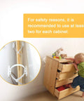 Heavy Duty Anti Tip Furniture Wall Straps Kit With Screws 6 Pack Adjustable Safety Straps in use with dresser and child