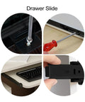 Installation details of Heavy Duty Side Mount Ball Bearing Drawer Slides Pair Full Extension Cabinet Upgrade Smooth Glide Technology.