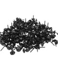 Top Shelf Black Upholstery Tacks For Furniture Repair Heavy Duty Metal Thumb Tacks Rust Resistant Matte Finish Rock Solid Design For Diy Woodworking, 200 pack of black thumb tacks.