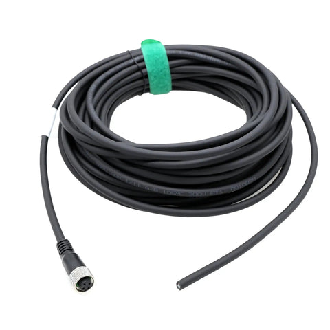 Coiled M12 A Coded 4 Pin Female Shielded Cable For Actuator Sensor Encoder To Bare Wire Leads 10m Pro Grade Industrial Cable