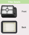 Front and back view of filters from Eight Pack Replacement Parts For CrossWave Pet Pro 2306A And CrossWave 1785 Series Vacuum Cleaner Includes Four Pack Brush Rolls And Four Pack Filters Compare To Part 1613568 1608684.