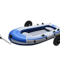 Boat Trailer Dolly Aluminum Alloy For Small Boats Heavy Duty 88 Lb Capacity Trolley With 14.57 Inch PU Wheels attached to inflatable boat