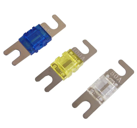Dope Inline Mini ANL Fuse Holder With Two 60A AFS Chips, Weatherproof In Line Car Audio Wiring Kit Fuse For 4 To 8 Gauge Wire, Heavy Duty Waterproof Fuse Holder For Amplifier Power, 3 blade fuses