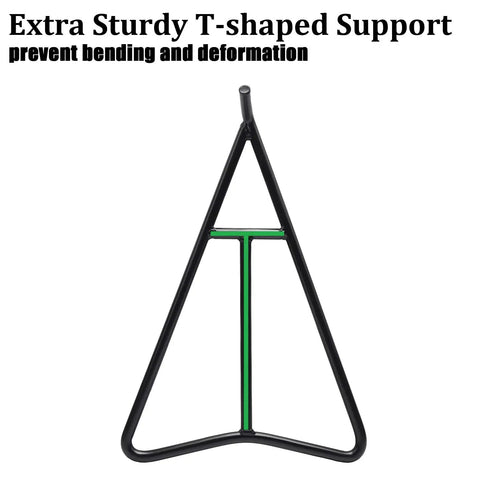 Triangle Dirt Bike Stand Built Like a Tank, Solid Steel Frame, Universal Fit for 80cc to 500cc Dirt Bikes, T-Shaped Support