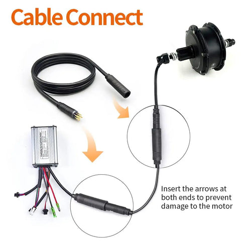 Ebike Hub Motor Extension Cable 9 Pin Waterproof Female To Male Connector For Electric Bike And Escooter, 60cm 130cm 160cm Lengths IP66 Waterproof Conversion Kit Flexible Long Reach For Quick Install