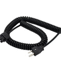 Manioiity 111550000610 Electric Pallet Jack Charger Cable 3-Pin Heavy Duty Replacement Cord coiled design for easy storage.
