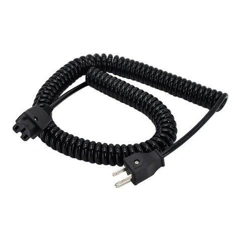 Manioiity 111550000610 Electric Pallet Jack Charger Cable 3-Pin Heavy Duty Replacement Cord coiled design for easy storage.